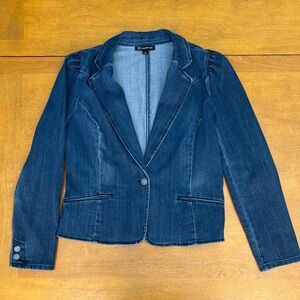 INC International Concepts Dark Blue Jean Jacket